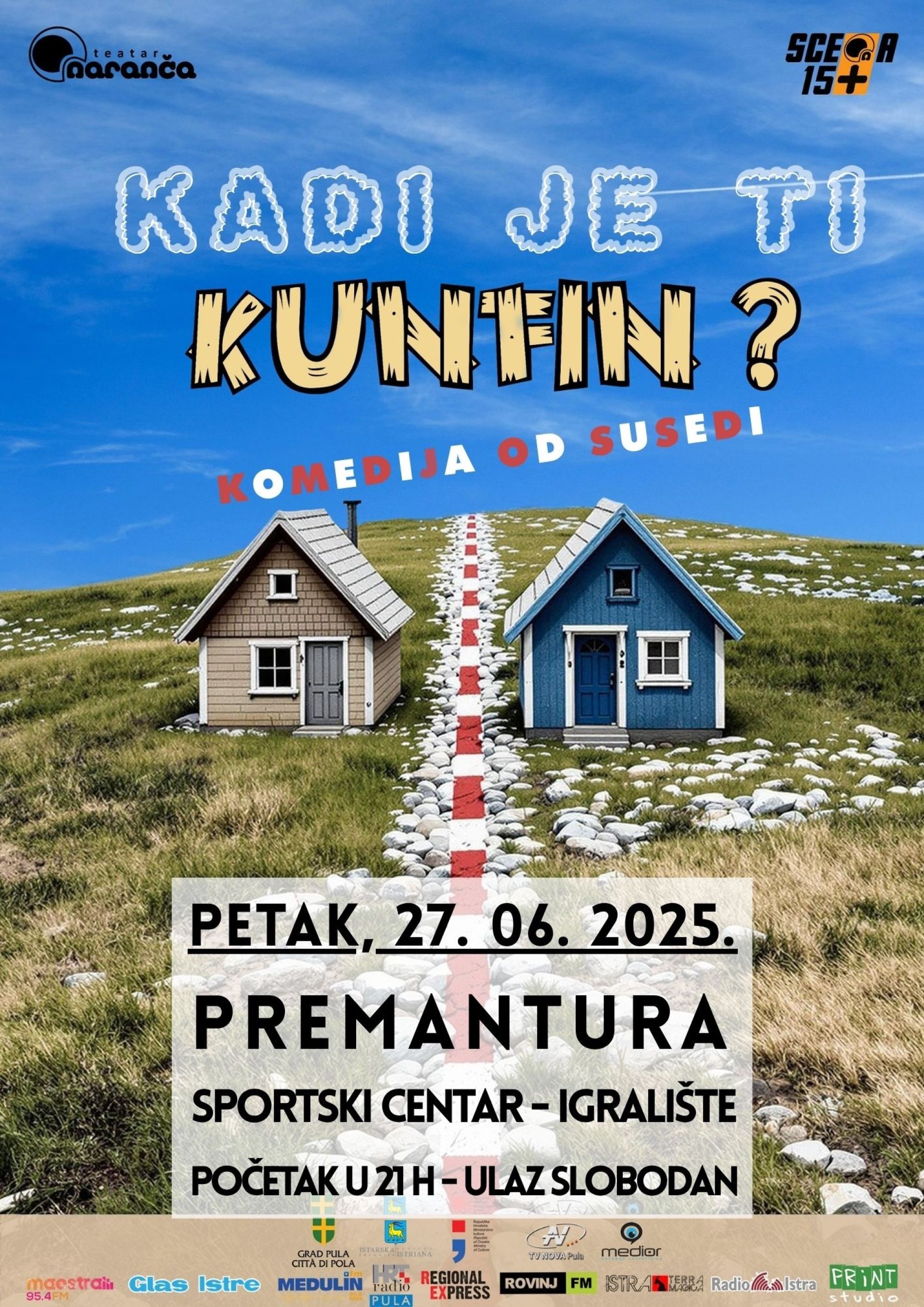 Ovog petka u Premanturi uživajte u novoj hit komediji Teatra Naranča „Kadi je ti kunfin?“